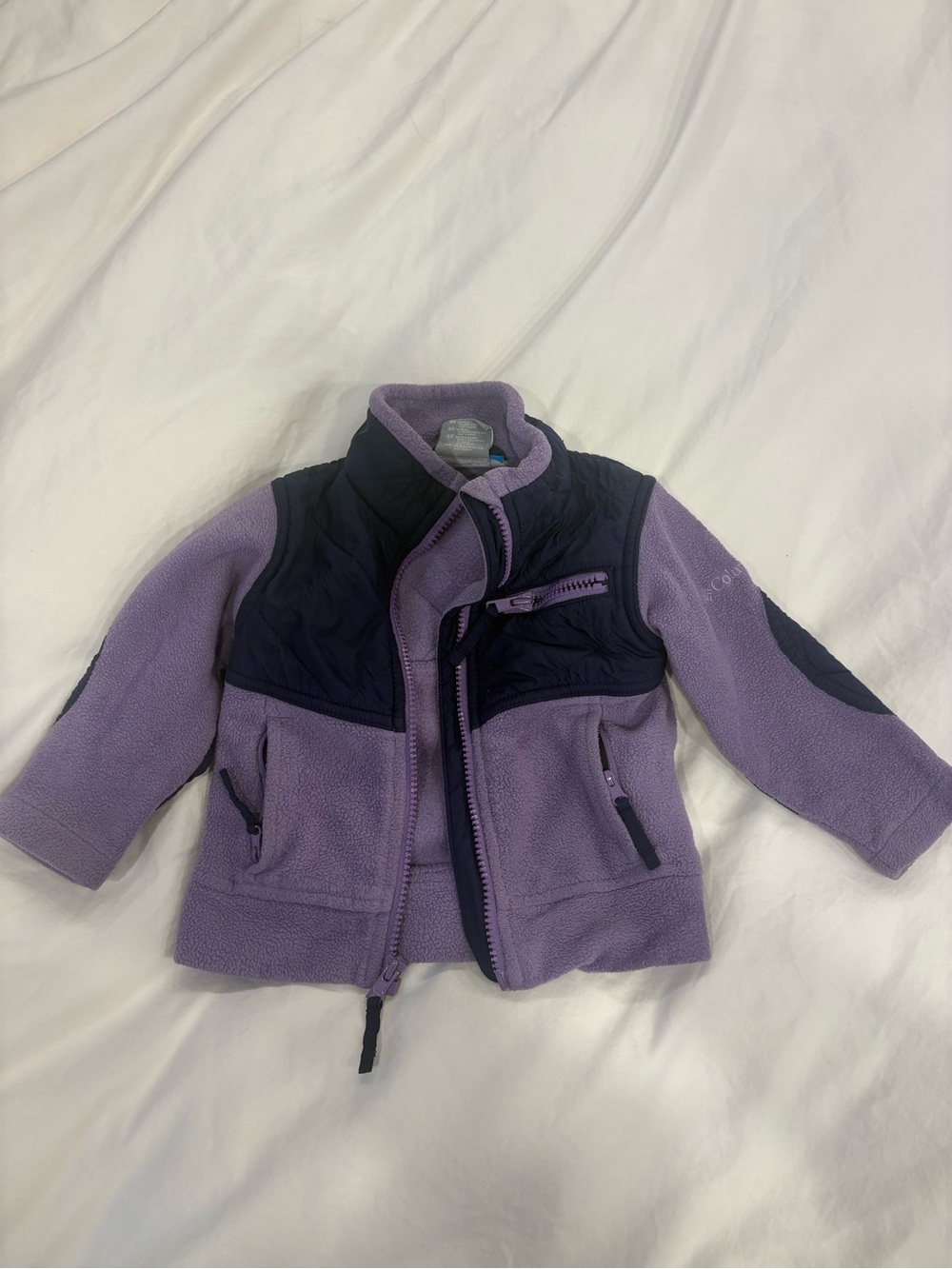 Toddler Lavender & Navy Fleece Jacket